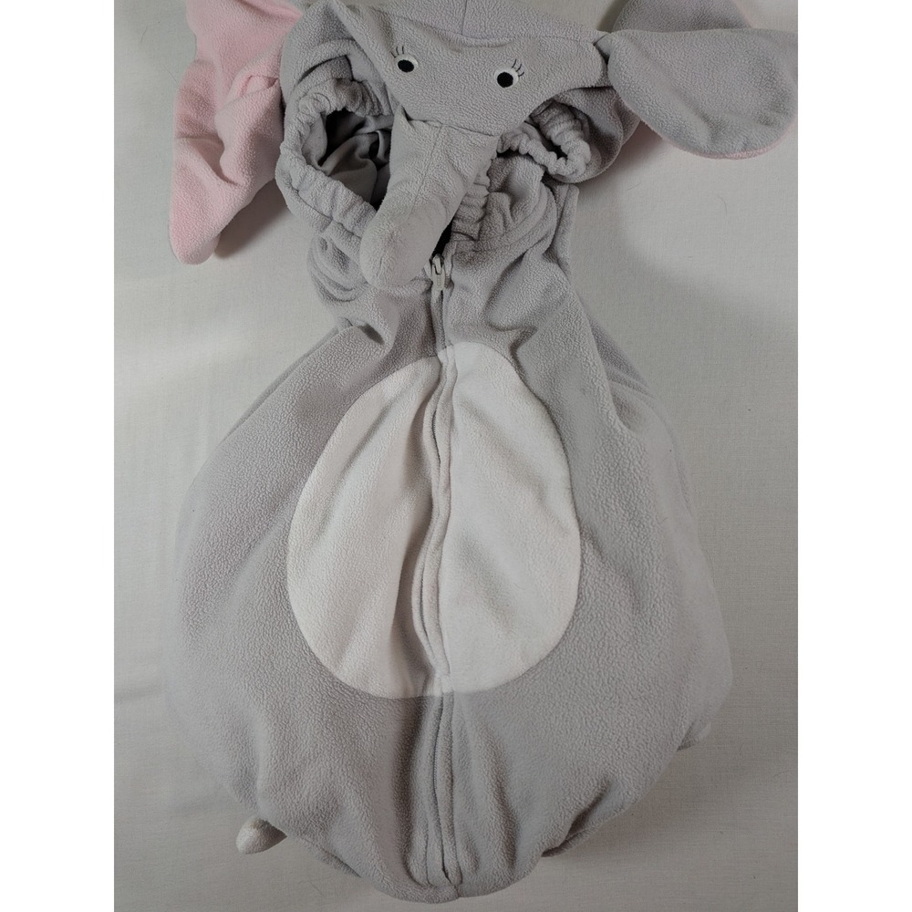 Grey Fleece Elephant Infant Toddler Halloween Costume Plush One Piece